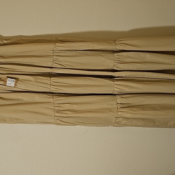 KARLIE Popline Tiered Maxie Dress  Natural Large - Picture 2 of 7